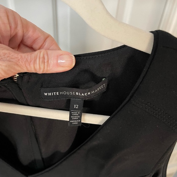 White House Black Market Black Sheath Dress size 12 - Picture 4 of 5